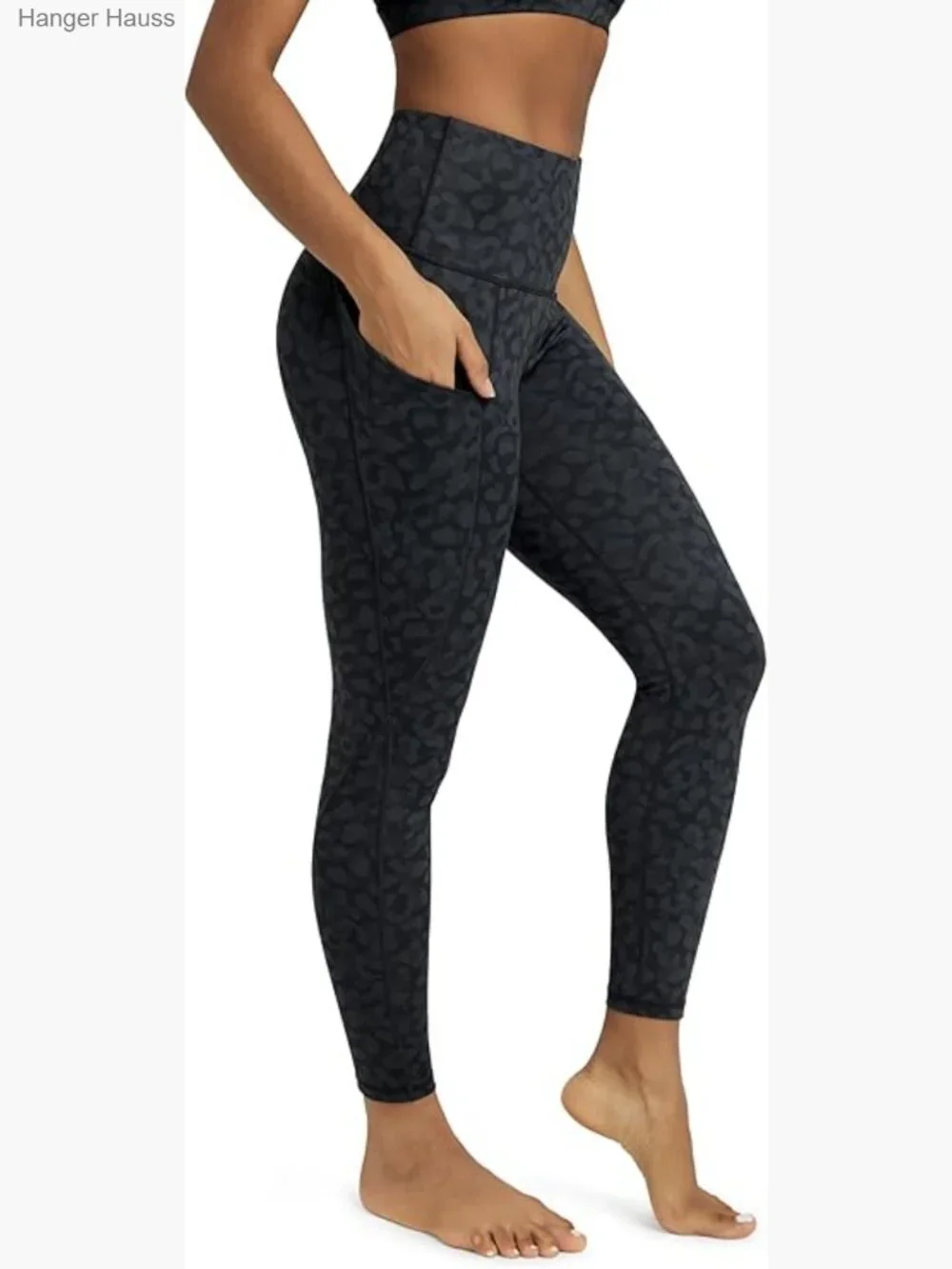 High Waisted Yoga Leggings with Pockets, Tummy Control, Non See Through - Picture 1 of 7